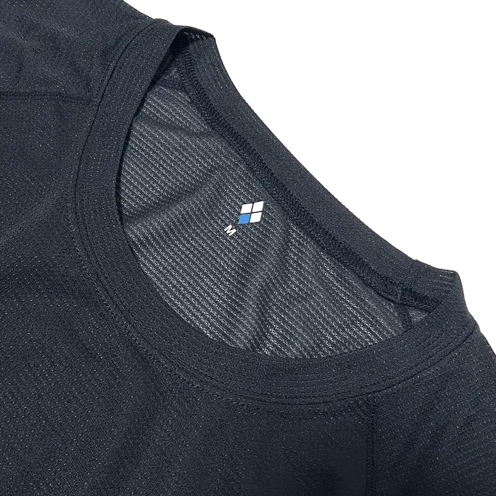 Montbell Geoline Cool Mesh Round Neck Long Sleeve Black Size XL T-Shirt, 1107750, (BK),