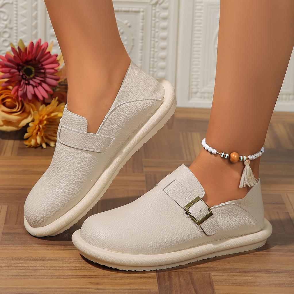 Fashion Designer Flat Shoes Slip-On Fashion Women's Shoes Casual Shoes Breathable Women's Sandals Leather Summer