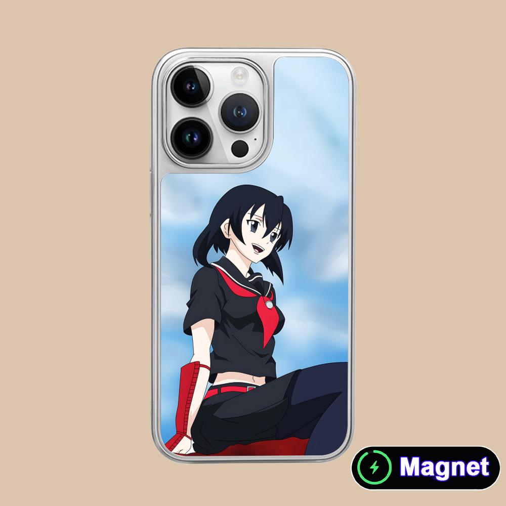 Akame Kurome Silver Plating Magsafe Mobile Phone Case for iPhone 17 16 15 14 13 12 11 Air Pro Max Plus Colorful Cover