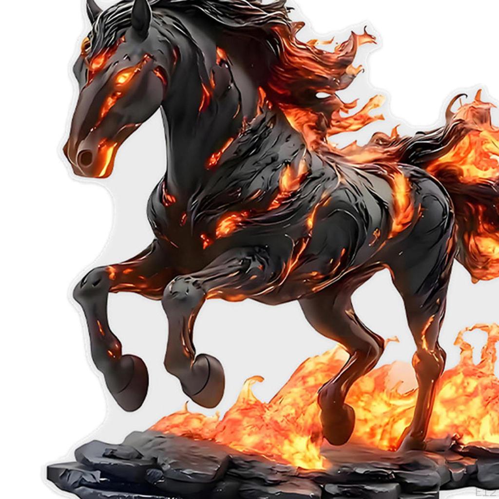 2D Acrylic Horse Ornament Desktop Display Collectible Flat Table Sign Figurine for Home