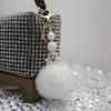 Halloween Keychain Luminous Cute Elf Plush Ball Keyring Spooky Decor Jewelry Accessory for Keys Backpack Car Party Decor
