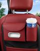 Nappa Multifunctional Car Seat Back Pocket for Passenger Rear and Rear Center Seat Protects Against Car Car Gift Premium Leather 3-Way (Tissue