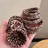 5PCS Fashion Leopard Hair Bands Stretch Fabric Hairband Hair Elastics Lightweight Hair Ties For Multiple Hairstyles
