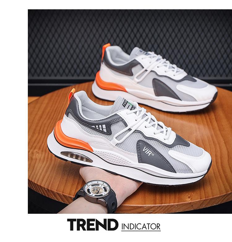 Forrest Gump Men's Breathable Mesh Sports Shoes - Trendy All-Match Thick-Soled Running and Casual Sneakers