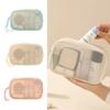 Large Capacity Mesh Cosmetic Bag Transparent Coin Purse Pure Color Wash Bags  Coin Purse Use