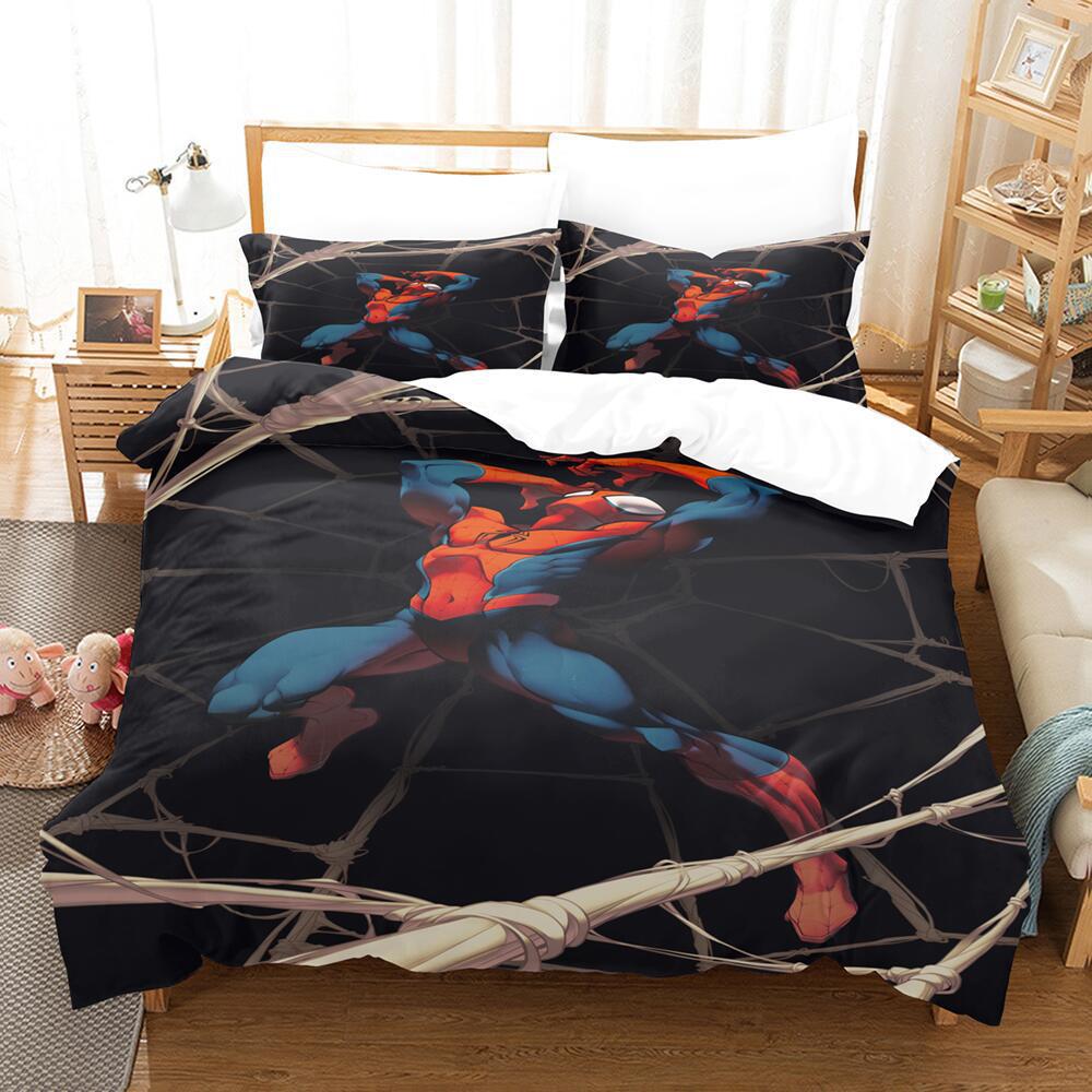 Bedding Three-Piece Set 3D Digital Cartoon Animation Microfiber Duvet Set