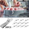 20 st Tårtfästklämmor Rostfritt stål Justerbar Tårtklämma Tårtringar Hållare Dessert Bakningstillbehör Kök Bageripryl