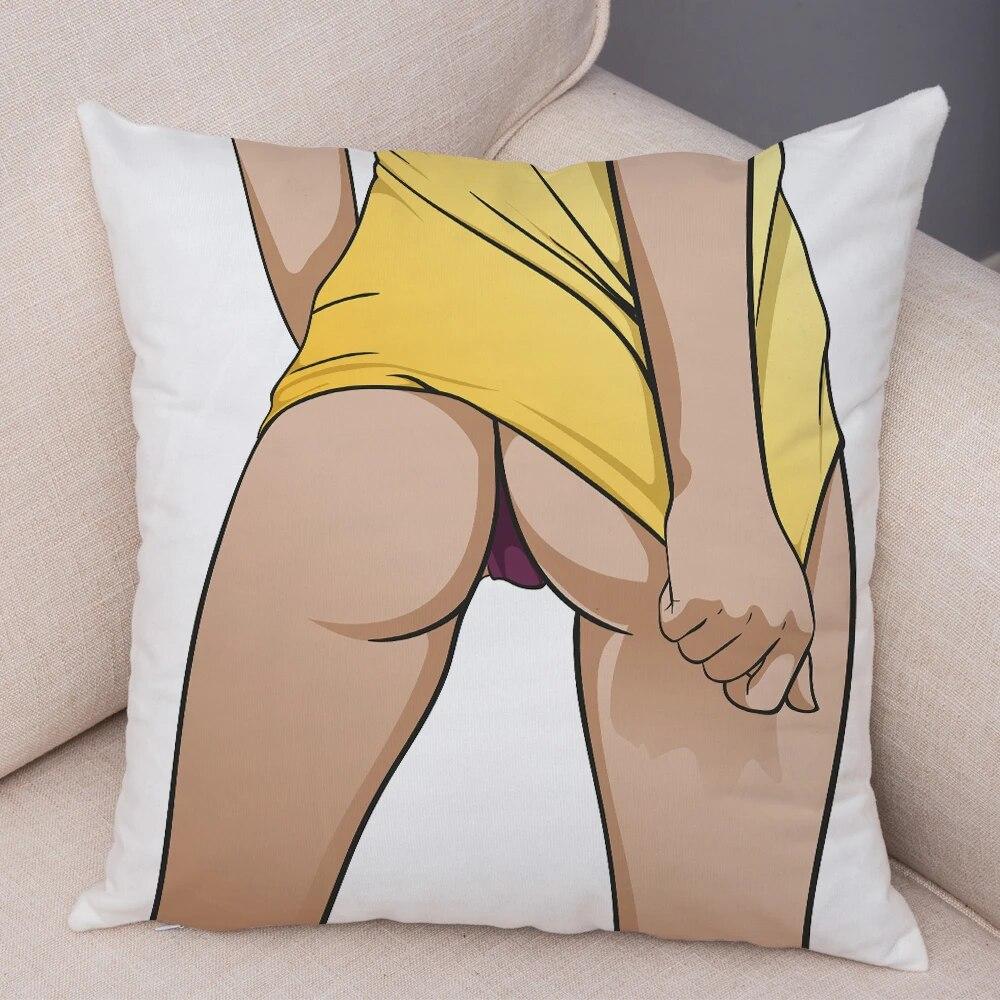 Sofa Car Home Fashion Girl Pillowcase Beautiful Sexy Ladies  Decoration Cartoon  Chest Cushion Cover