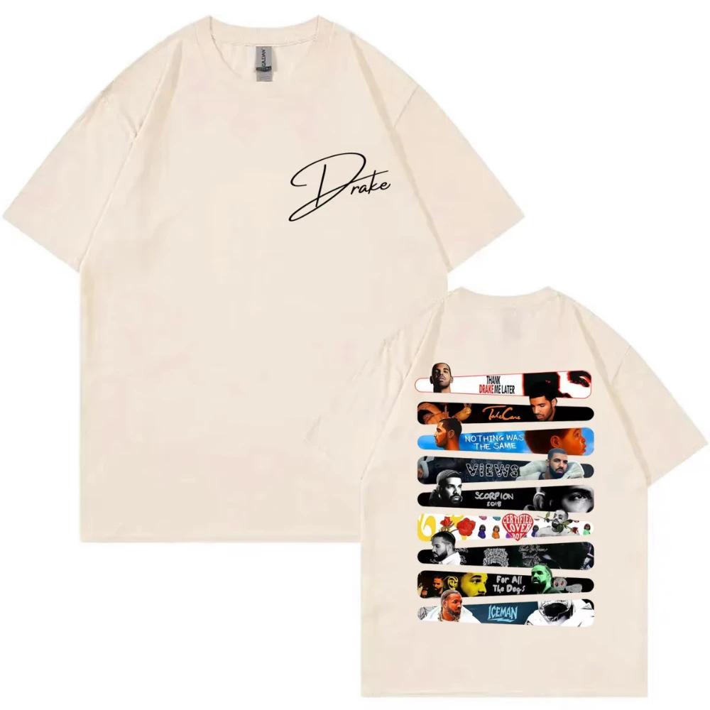 Rapper Drake Album Graphic T Shirt Men's Women Clothing Fashion Hip Hop Short Sleeve T-shirts Summer Casual Loose Cotton T-shirt