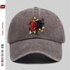 pc pcs Red  Black Rose Trucker Cap for Men  Women  Adjustable Washed Buckle Strap Vintage Washed Baseball Hat Suitable for