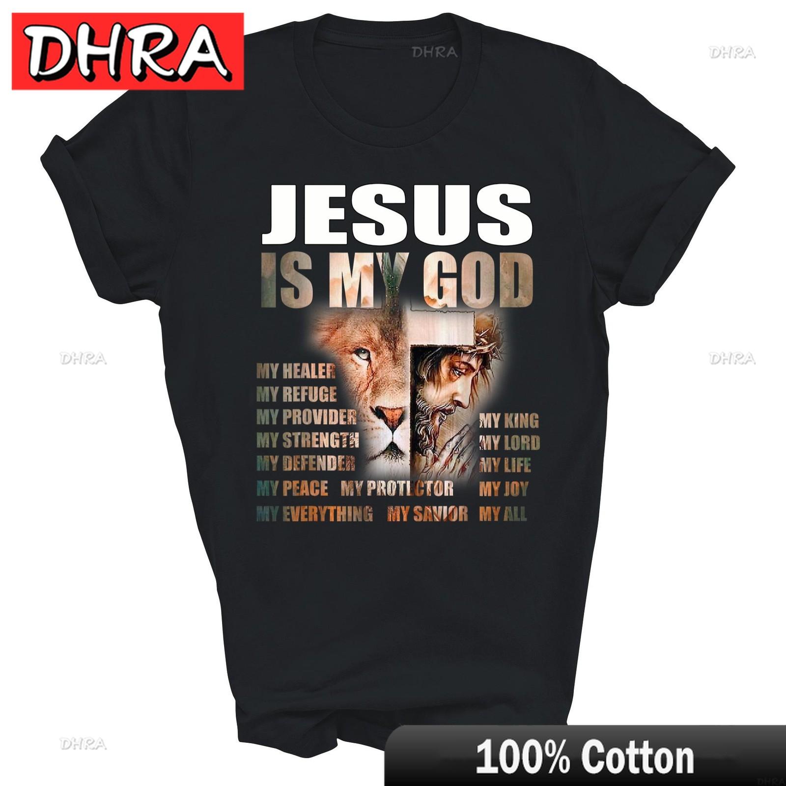 Jesus Is My God Lord King Savior Christ Unisex Shirt Gift TShirt with Retro for Travel Urban Comfy Funny Boho Crew Neck Tee S