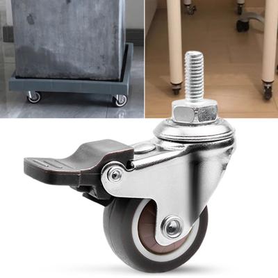 5 Adet 1.5"/2" Saplı Döner Tekerlekler M8 x 15mm Dişli Saplı Tekerlek Kauçuk Tekerlekler Sessiz Mobilya Tekerlekleri Bebek Yatağı Masa Rafı için Yedek