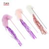 3pcs Feather Tassel Cat Toy Interactive Pet Toys Kitten Play Scratch Cotton Cat Teaser