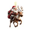 Colgante de Navidad Acrílico 2D Dibujo Animado Papá Noel Muñeco de Nieve Animal Mascota Festivo Adornos Colgantes Para Decoración de Árbol de Navidad