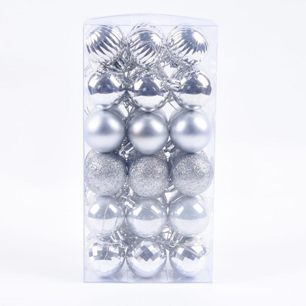 Trendy 36pcs Christmas Hanging Bauble Xmas Tree Balls In Styles