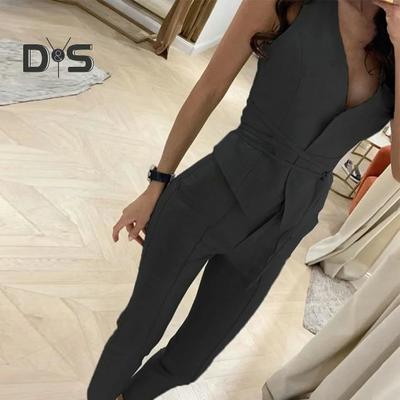 2Pcs/Set Formal Women Summer Outfit OL Style Chic Pure Color Lady Jacket Pants