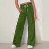 Kids' Fashion Boys' & Girls' Youth Size Elastic Waist Wide-Leg Solid Color Straight-Leg Outerwear Casual Pants