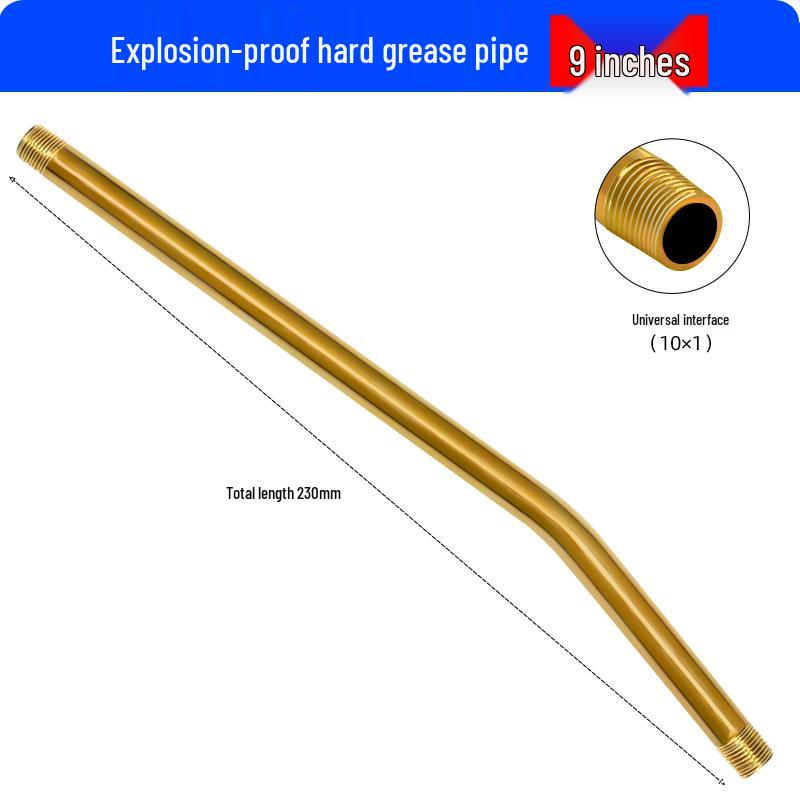 Excavator Oil Leak-Proof Grease Gun Tip: Flat & Sharp Mouth, Thickened Universal Tube, Pneumatic Soft/Hard Tube Accessories.