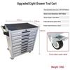 Movable Three-Layer Hand Cart: Multi-functional Auto Repair & Household Tool Box with Cabinet Door