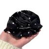 Korean Satin Pearl Pleated Banana Clip - Versatile Large Hair Claw for Elegant Hairstyles.
