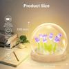 Tulip Lamp LED Night Light Decoration Lamp Glass Artificial Tulips Table Lamp for Bedroom, Livingroom, Birthday, Anniversary Gift (10 Flower, Purple)