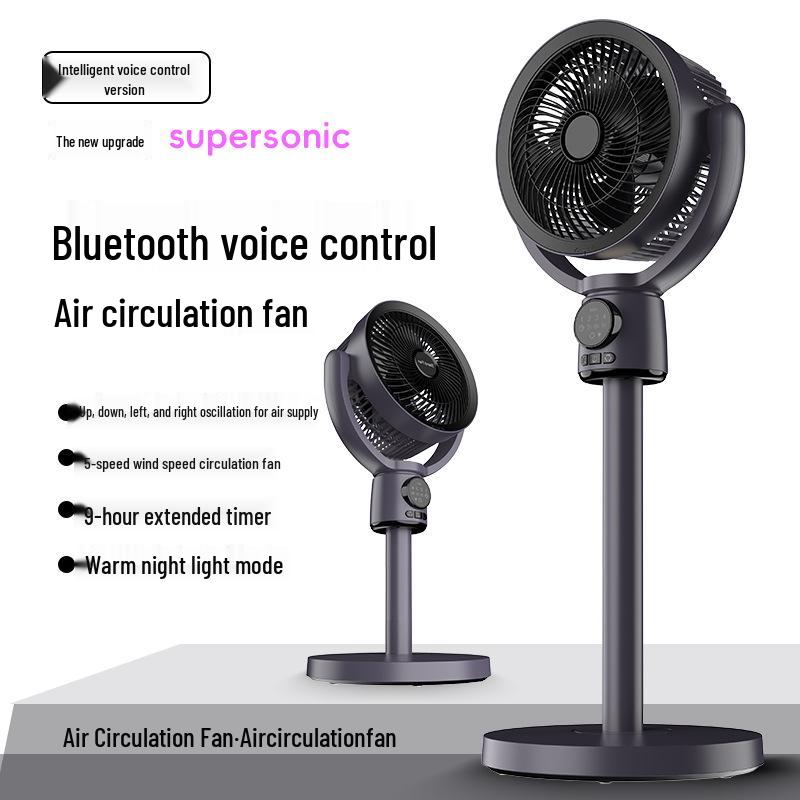 110V Smart Air Circulator Floor Fan with Voice Control & Timer
