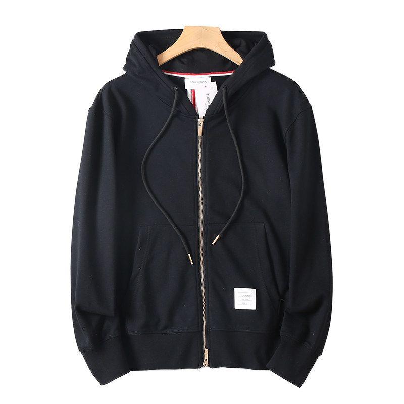 Spring and Autumn New Trendy Men's and Women's Long-Sleeve Sweatshirt with Back Tapestry, Loose Casual Hooded Zip-Up Jacket