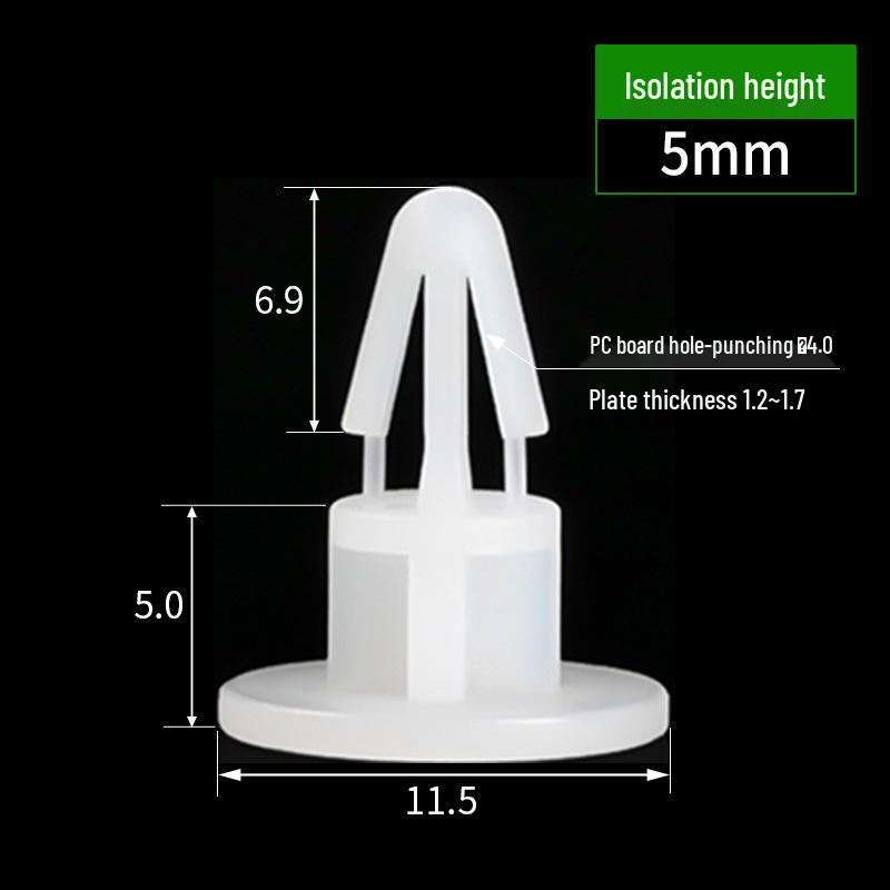 Nylon Rivet Spacer: Aircraft Head Push-Type Flat Base PC Board Fixing Stud