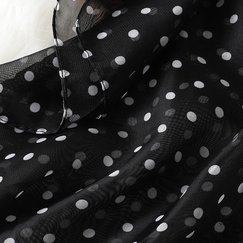 Módní potištěný tečkovaný šifon hidžáb šátek Ženy Pareo Lady Bandanas Plážové osušky Letní muslimský závoj Závoj Žena Foulard