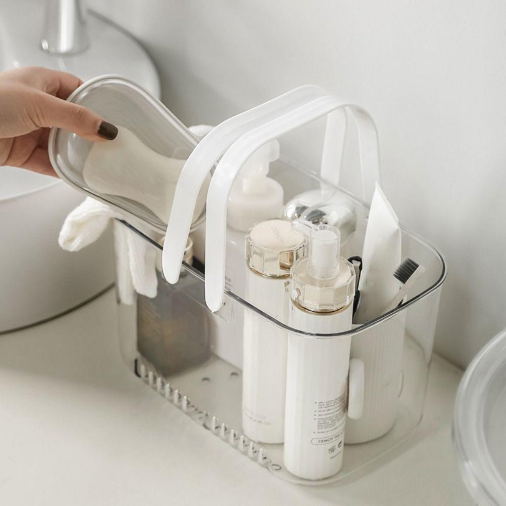 With Transparent Handles Bathroom Storage Basket Portable Swim Basket Fashion Organizing Basket