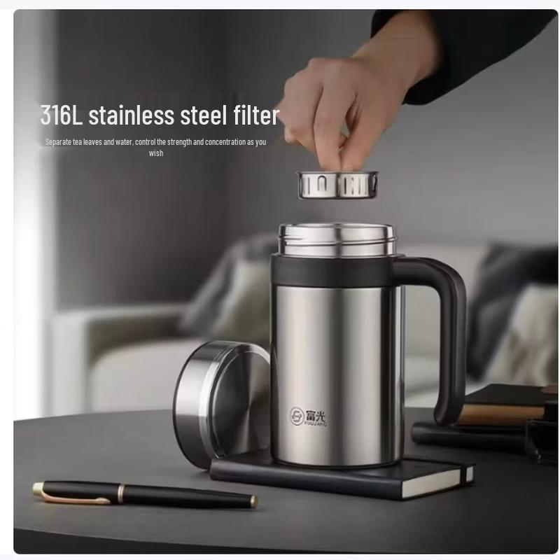Fuguang 316L Stainless Steel Insulated Tea Mug with Handle