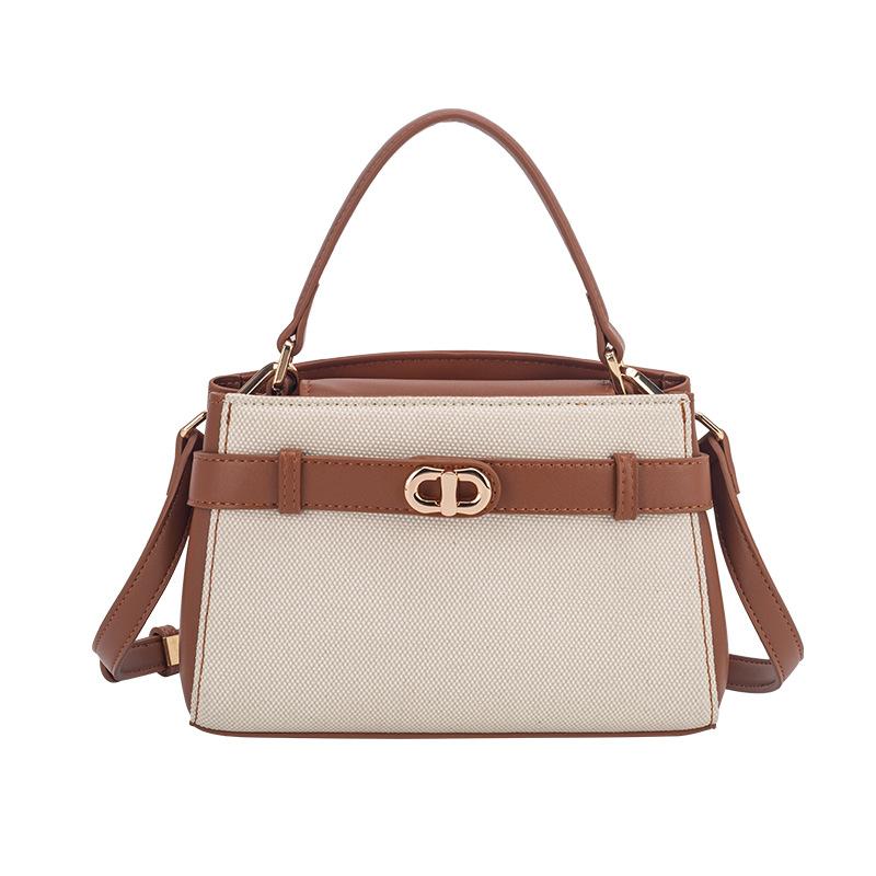 Canvas Bag, Artistic Niche New Women's Bag, High-end Retro Shoulder Bag, Portable Versatile, Exquisite Crossbody Small Bag