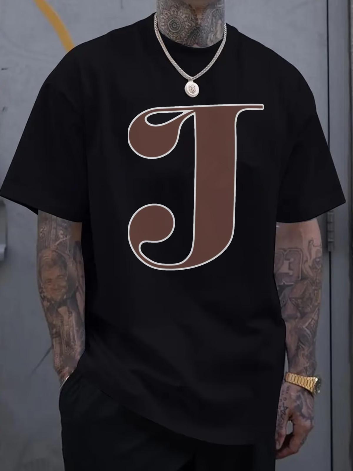 Men s Oversized T-Shirt with Bold Graphic Print - Black Short S