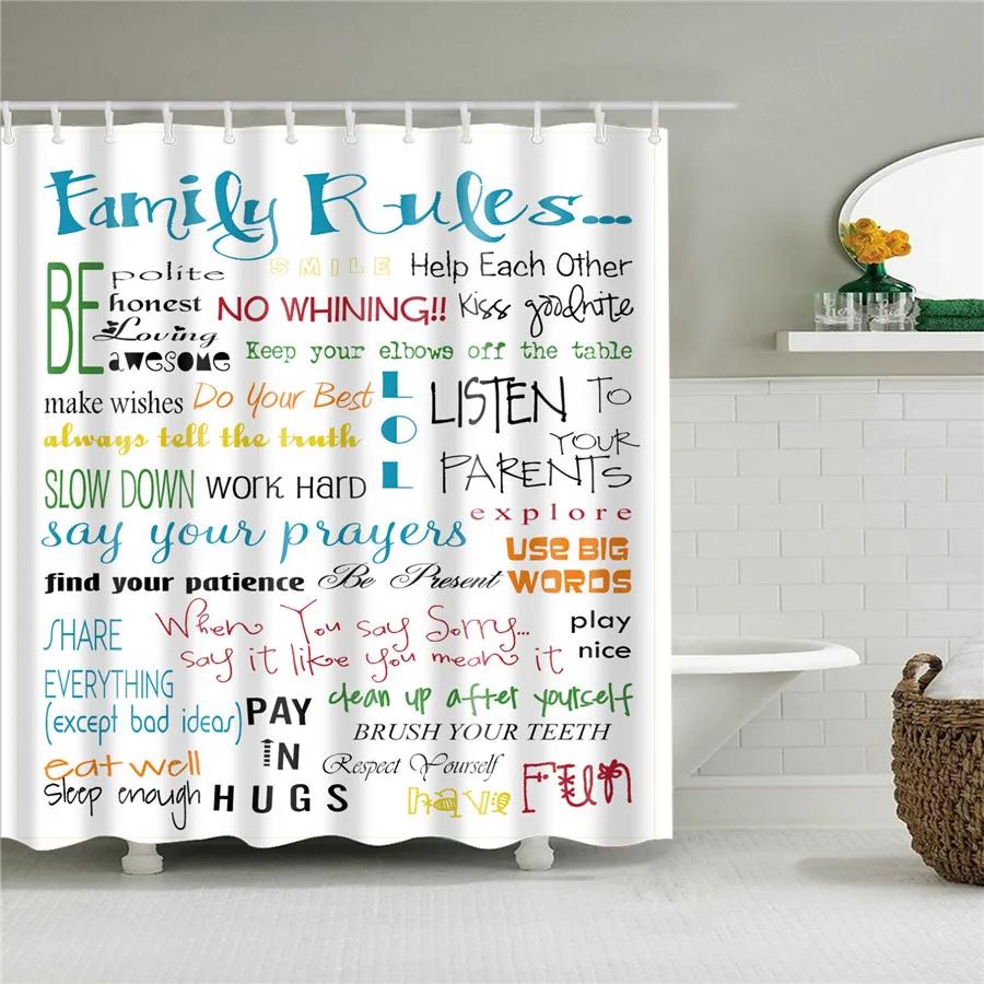 Black and White Shower Curtain Geometric Pattern Waterproof Polyester Home Decor Bath Curtains with Hooks Bathroom Accessories