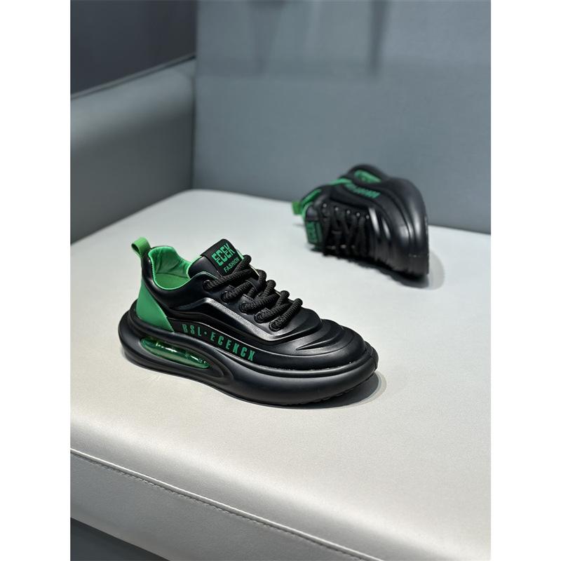 Autumn new low-top leather surface comfortable thick-soled air cushion dad shoes light, casual, comfortable and breathable low-top