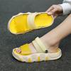 Women Yellow Summer Sandals Rubber Jelly Shoes Non Slip Comfort Men Slipper And Sandal Hot Sale Beach Shoes Indoor Slides