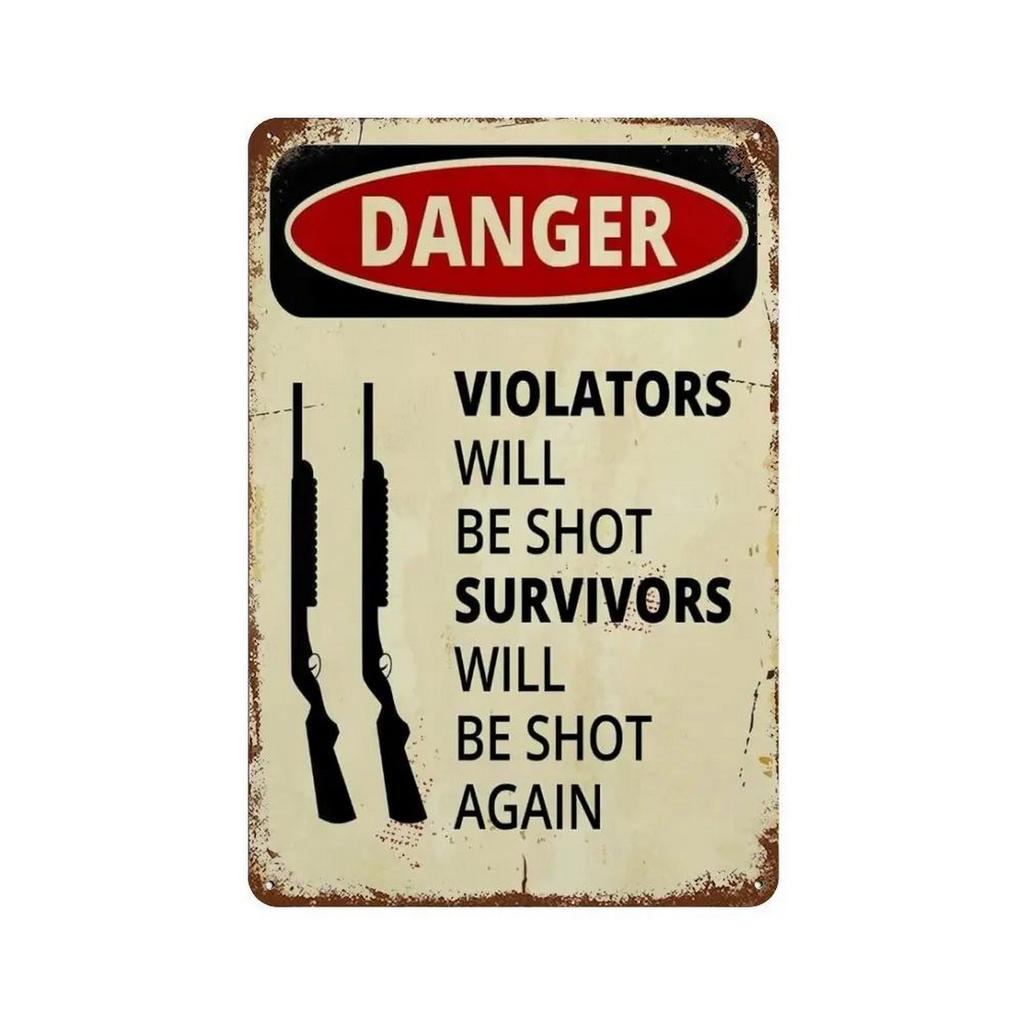 No Trespassing Plaque Metal Tin Signs Wall Decoration Vintage Art Posters Iron Painting for Man Cave Home Cafe Garden Club Bar