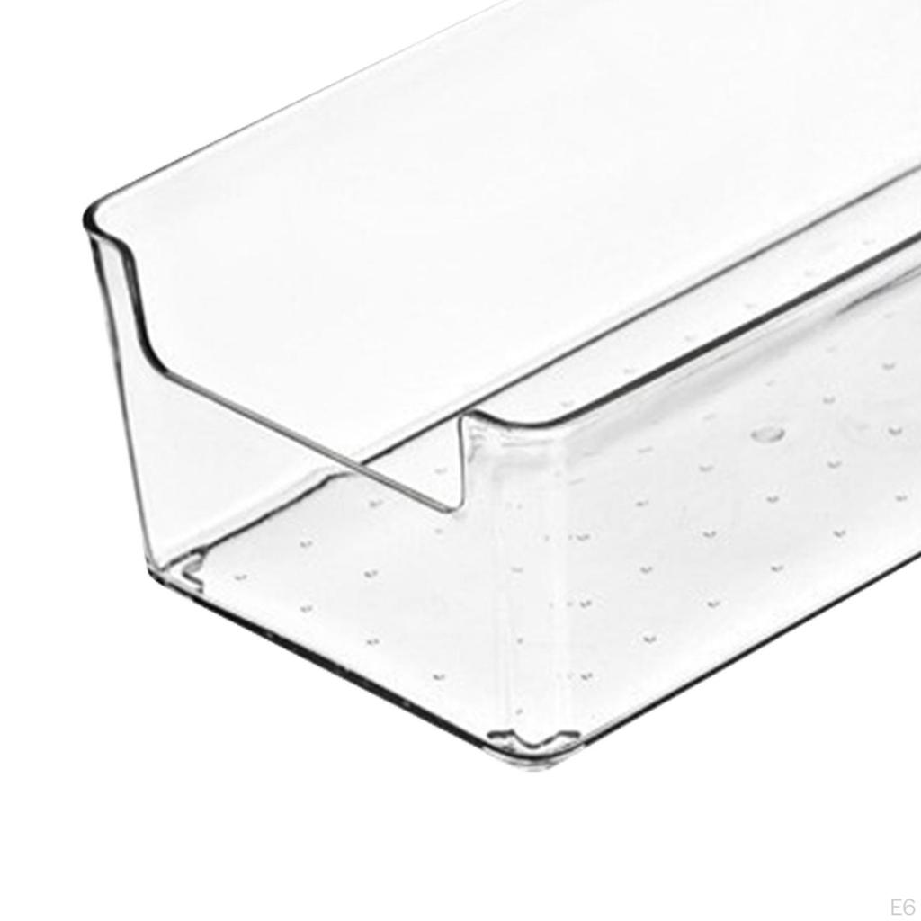 Clear Drawer Organizer Storage Tray Bin Stackable Desktop Box Fridge for