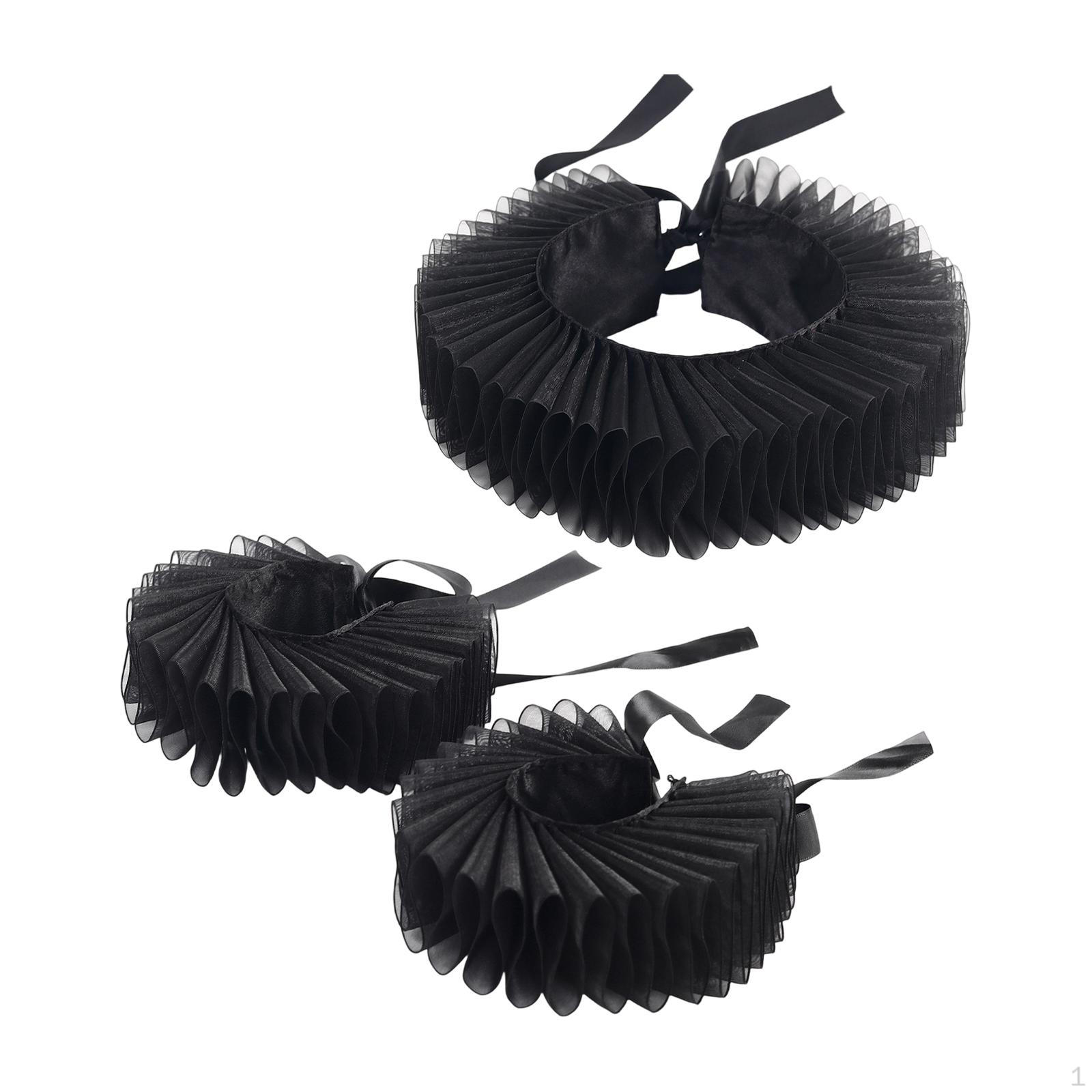 

Колониальный готический ретро-дизайн, регулируемый ложный воротник чёрный