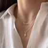Simple And Versatile, Sweet And Cool Double-Layer Niche Design Necklace, Fashionable Commuting, Exquisite Collarbone Chain.