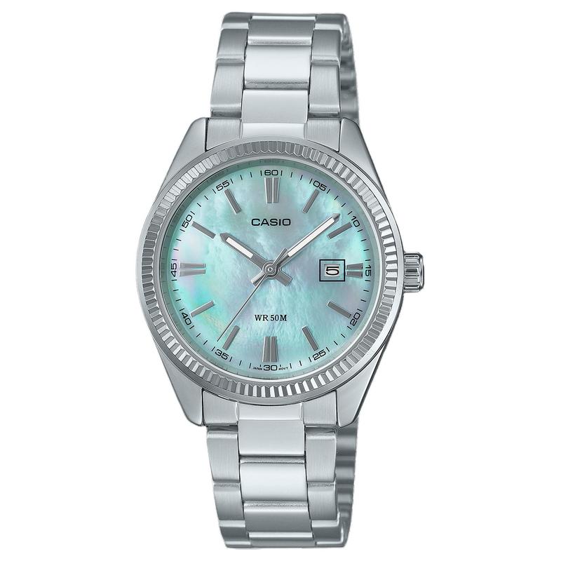 CASIO 50 meters waterproof Quartz Steel Strap for men and women same style mother-of-pearl dial LTP-1302DS-2AV