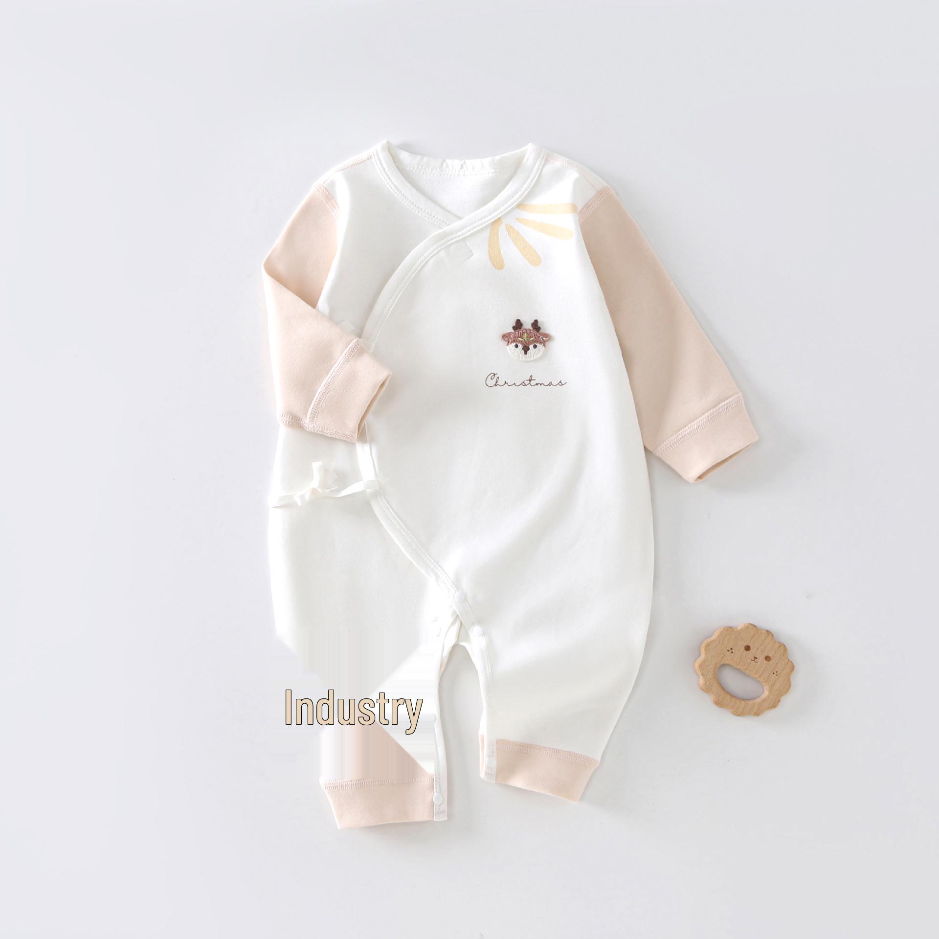 Seasonal Sleeveless Newborn Monk-Style Jumpsuit with Butterfly Print, Pure Cotton 52 cm
