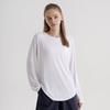 Swt25055-02 Modal Loose Fit Long Sleeve White