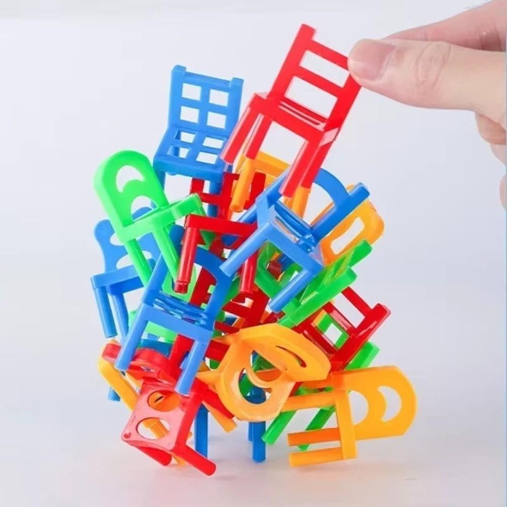 Children Educational Toy Mini Folding Chair Balanced Game Desktop Chair Stacking Game Toys