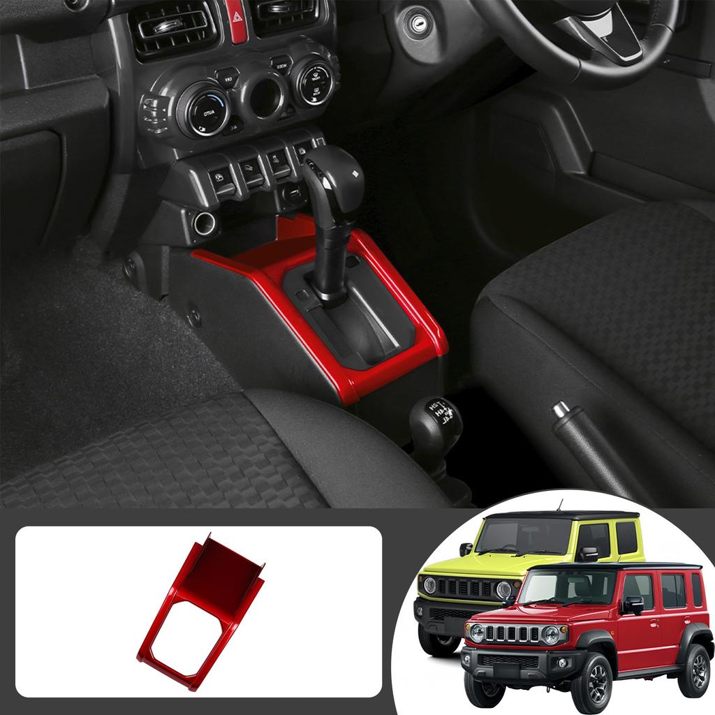 Kylorune Custom Parts for Jimny and Jimny Sierra Console Shift Panel Cover Shift Trim Frame Jimny, Nomad, JB64/JB74W/JC74 - & (Red)