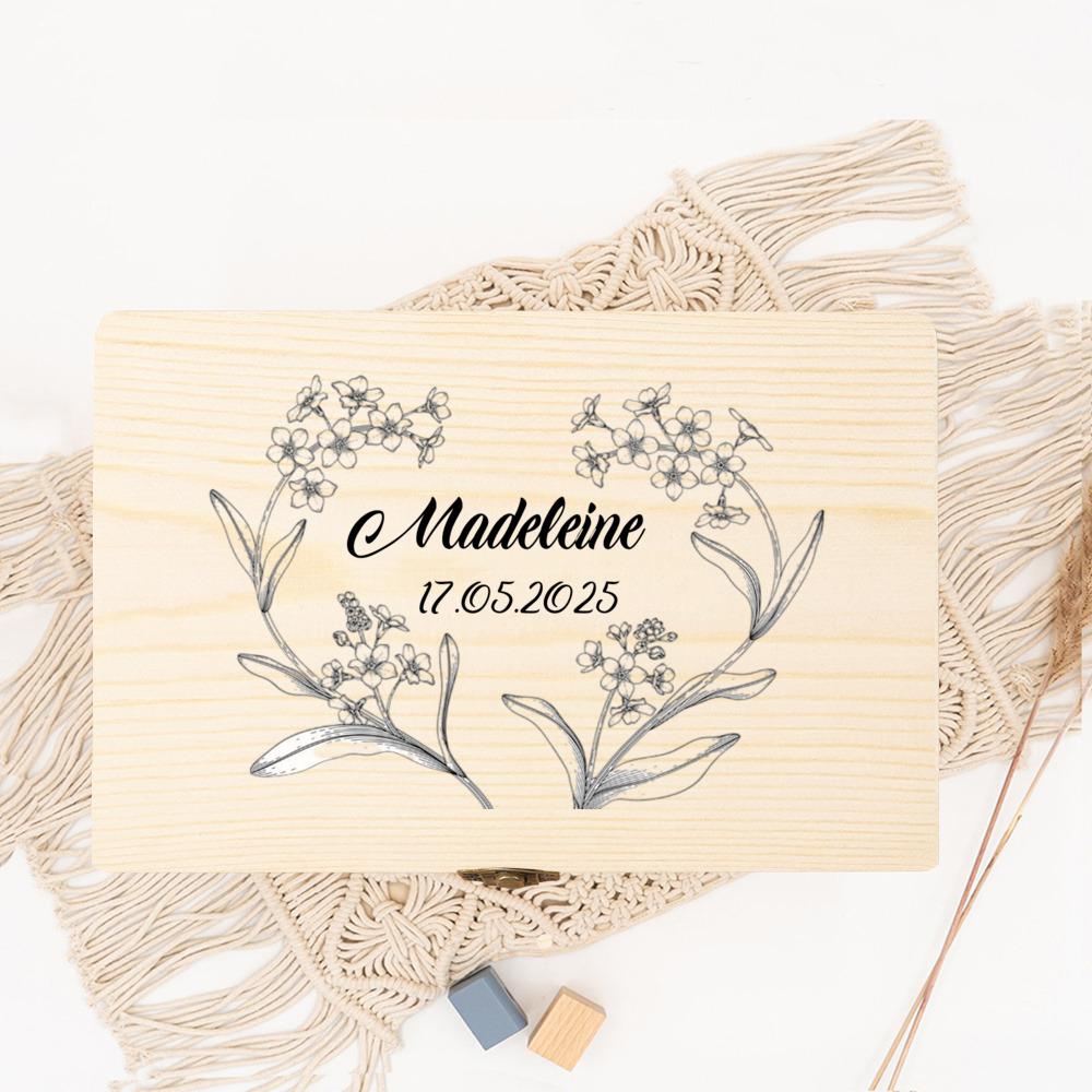 Personalized Keepsake Box,Personalized Engraved Gift Box, Couple's Custom Box, Memorial Gift Box, Wooden Storage Boxes