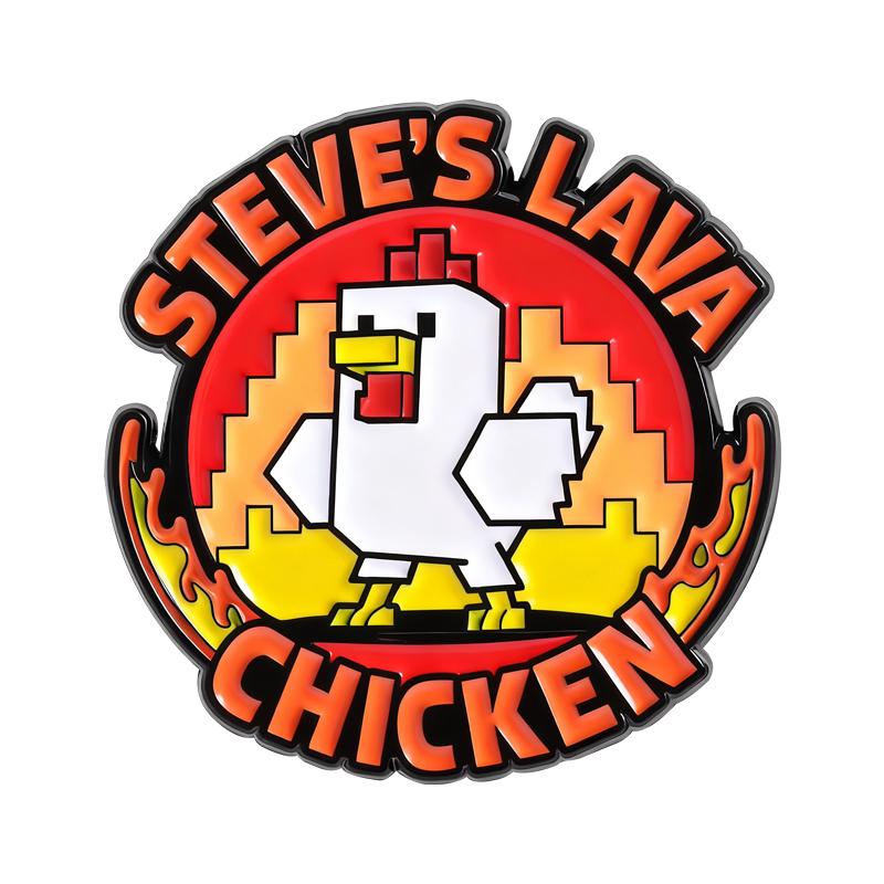 

Мультяшная игра Эмалевые значки с цыпленком На заказ Смешные Милые значки с персонажами Лацканные значки Животное Ювелирное украшение Подарок для фанатов Друзья-игроки