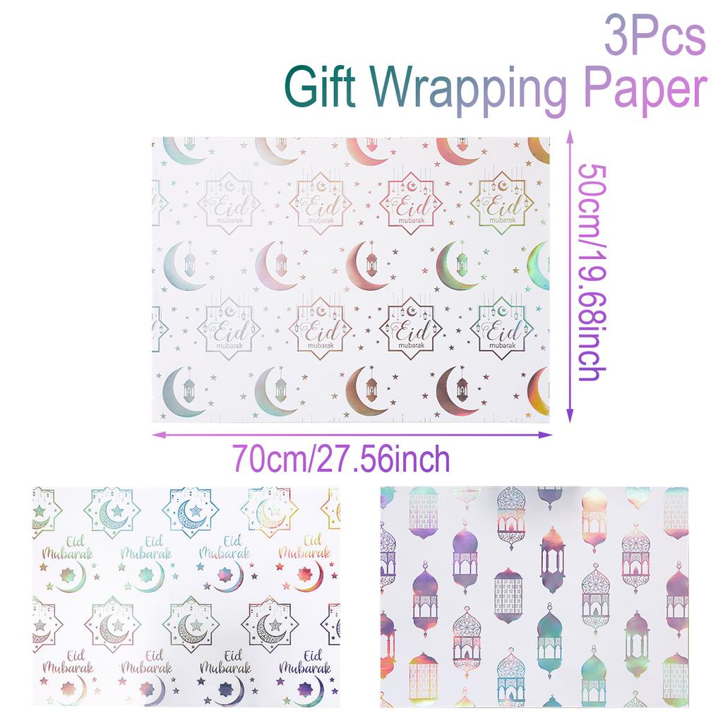 Eid Mubarak Kraft Wrapping Paper Ramadan Kareem Decoration For Home 2025 Ramadan Kareem Islam Muslim Party Eid Al Adha Gifts