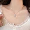 Temperament Water Drop Necklace Women's New Light Luxury Niche Design Sense Advanced Neck Chain Student High Value