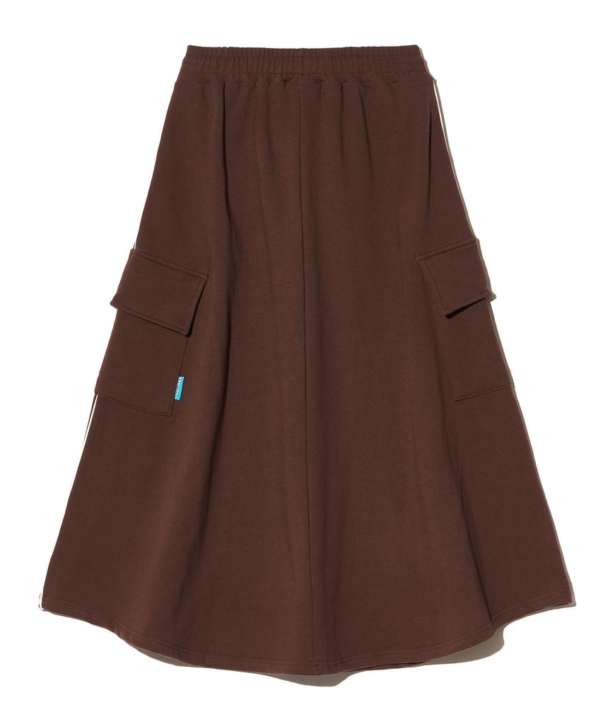 PEACE MAKER Ewp Line Cargo Sweat Skirt (Brown)